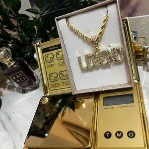 Hip hop Legend Gold Necklace with Crystals